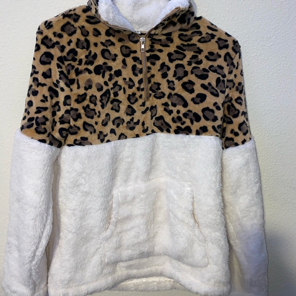 Animal print sherpa